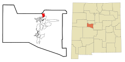 Valencia County New Mexico Incorporated and Unincorporated areas Bosque Farms Highlighted